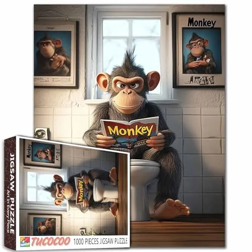Jigsaw Puzzles-Toilet Animal-Whoops Decor