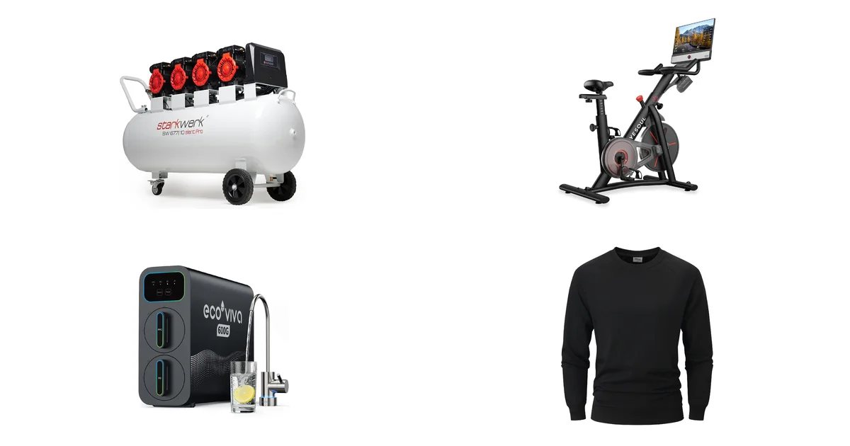 Top-Produkte Blitzangebot: Starkwerk Druckluftkompressor und YESOUL Heimtrainer am