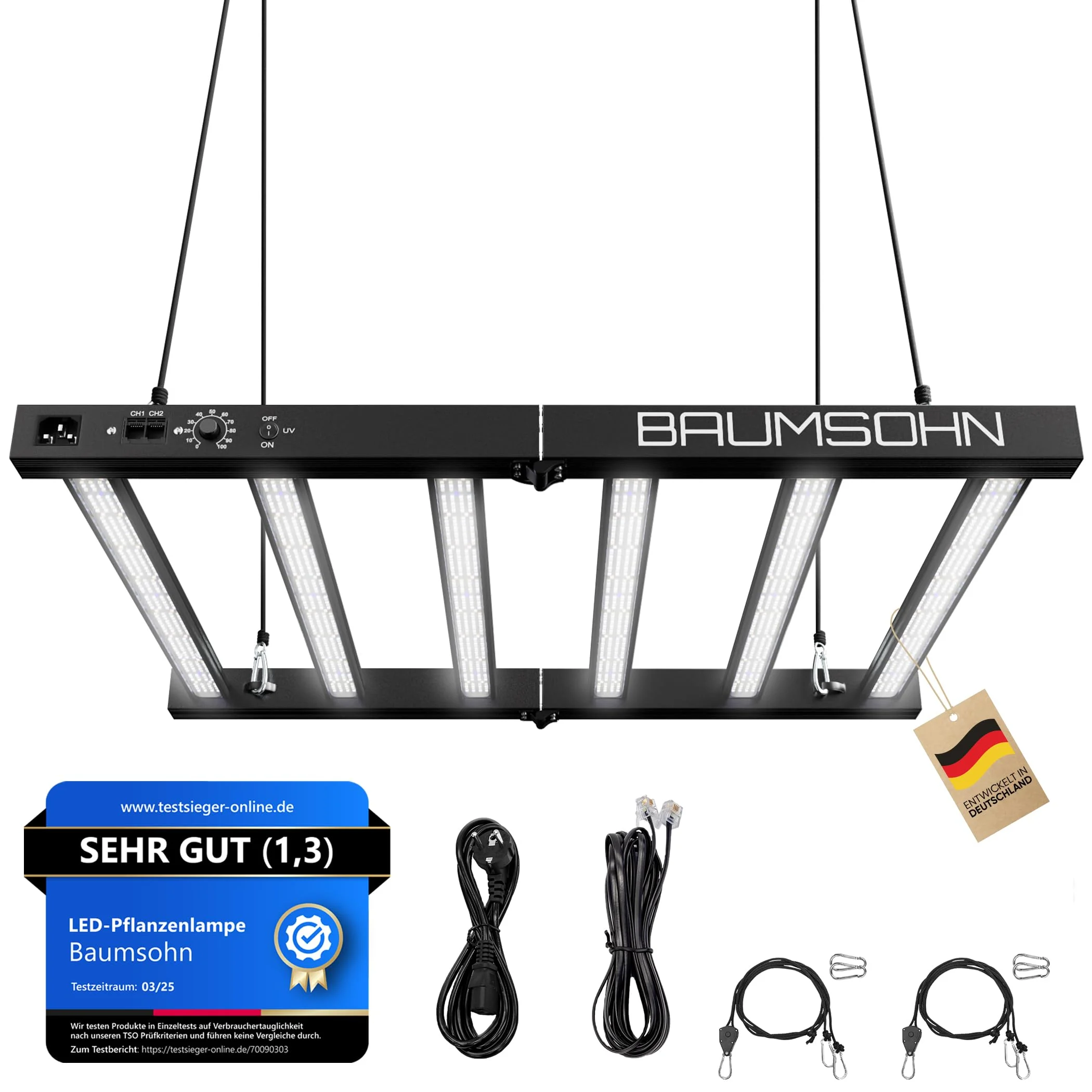 Baumsohn® ProLine GL4000W Vollspektrum LED Grow Light Pflanzenlampe mit LED Technologie Pflanzenlicht dimmbar mit 5 Jahre Herstellergarantie