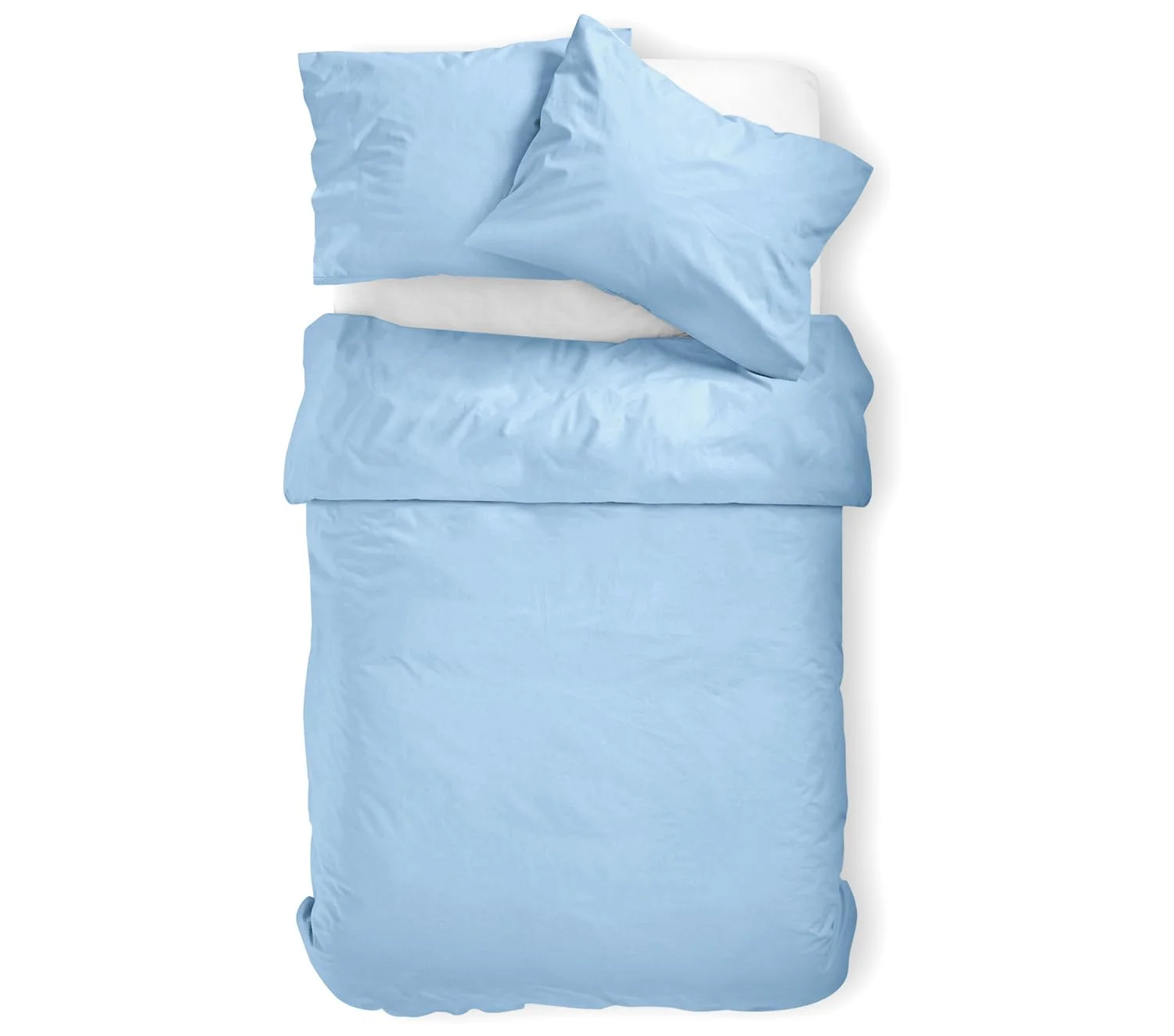 Amolavet Sommer Bettwäsche 155x220 Hellblau Uni Gebürstete Mikrofaser Super Weich & Atmungsaktiv Pflegeleicht & Bügelfrei 2 Teilig Bettbezug Set mit Reißverschluss