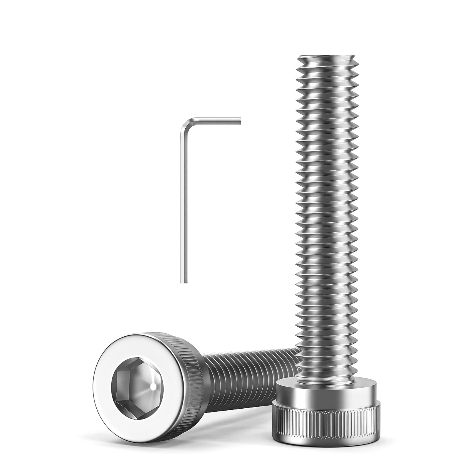 Zuyya 120 Stück M4 x 16 mm Schrauben, Zylinderschrauben mit Innensechskant, Zylinderkopfschrauben, Edelstahl A2 V2A, Vollgewinde, Edelstahlschrauben mit Innensechskantschlüssel