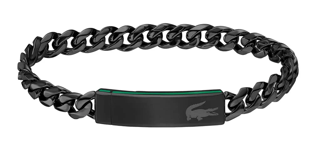 Lacoste Gliederarmband für Herren Kollektion BASELINE verfügbar aus Silber oder Schwarz