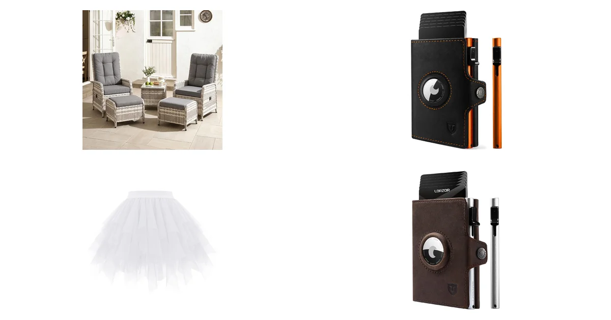 RTDTD Rattan-Gartenmöbel-Set 5-tlg und LORZOR AirTag Wallet am 26.06.2026 Blitzangebote