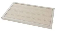 WPC Outdoor-Bodenelement für Solarduschen & Poolleitern, ca. 101 x 63 x 5,5 cm - Lichtgrau