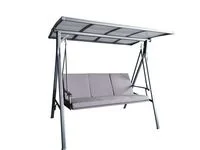 3-Sitzer Hollywoodschaukel, ca. 200 x 125 x 178 cm - Grau