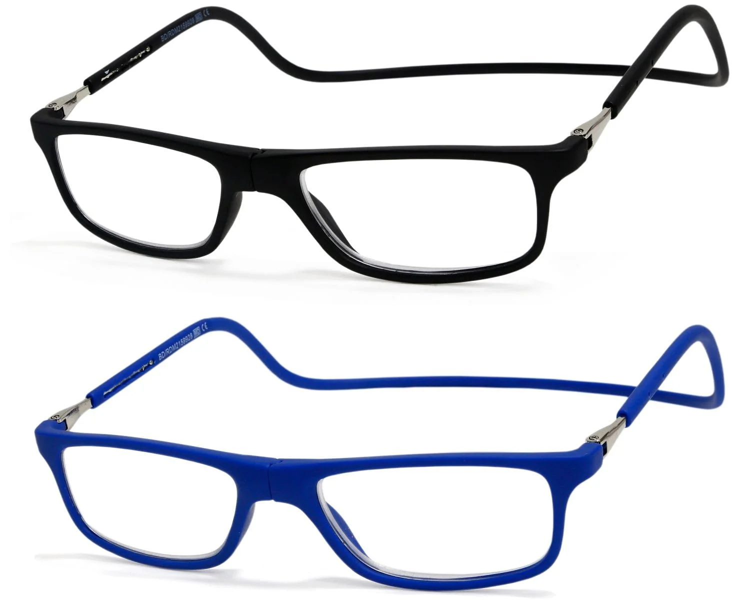 NEW VISION Lesebrille mit Magnetverschluss 2 pack, Lesebrillen, Bequem Magnetverschluss Vorne, Reading Glasses, Lesehilfe für Damen Herren NV2904 (C6+C7, 1.5, x)