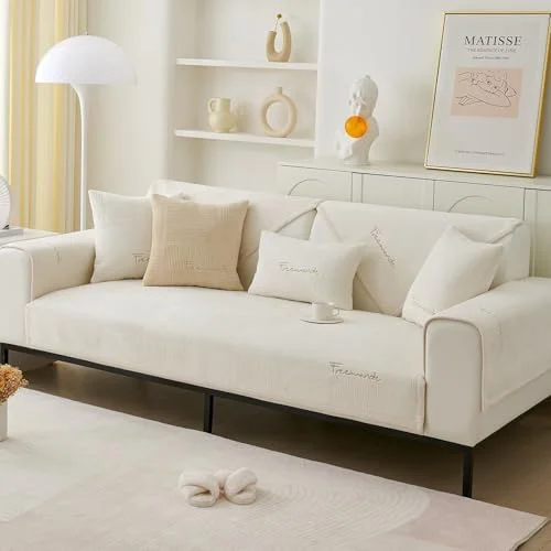 Bettschlange Couch Überzug, Universelle Sofadecke, Sofaschoner rutschfest, L Form Couchdecken zum Schutz, Sofaschutz 1/2/3/4 Sitzer für Wohnzimmer