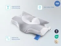 AH Visco 4D Fly Soft Nackenstützkissen aus Visco-Memory-Schaum – 64x38 cm