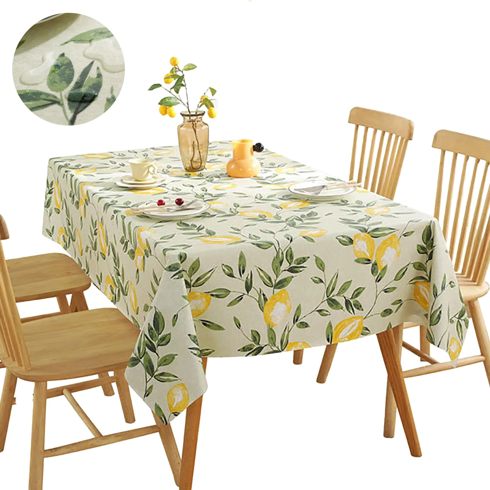Wachstuchtischdecke, 100 x140 cm Rechteckig Wachstischdecke, Abwaschbare Tischdecke, PVC Wasserdicht Schmutzabweisend Table Cloth, Tischtuch für Hochzeit, Wohnzimmer, Esszimmer, Balkon