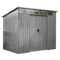 Skylight-Metallschuppen mit Oberlicht aus Stahl, ca. 193 x 239 x 202 cm - Anthrazit