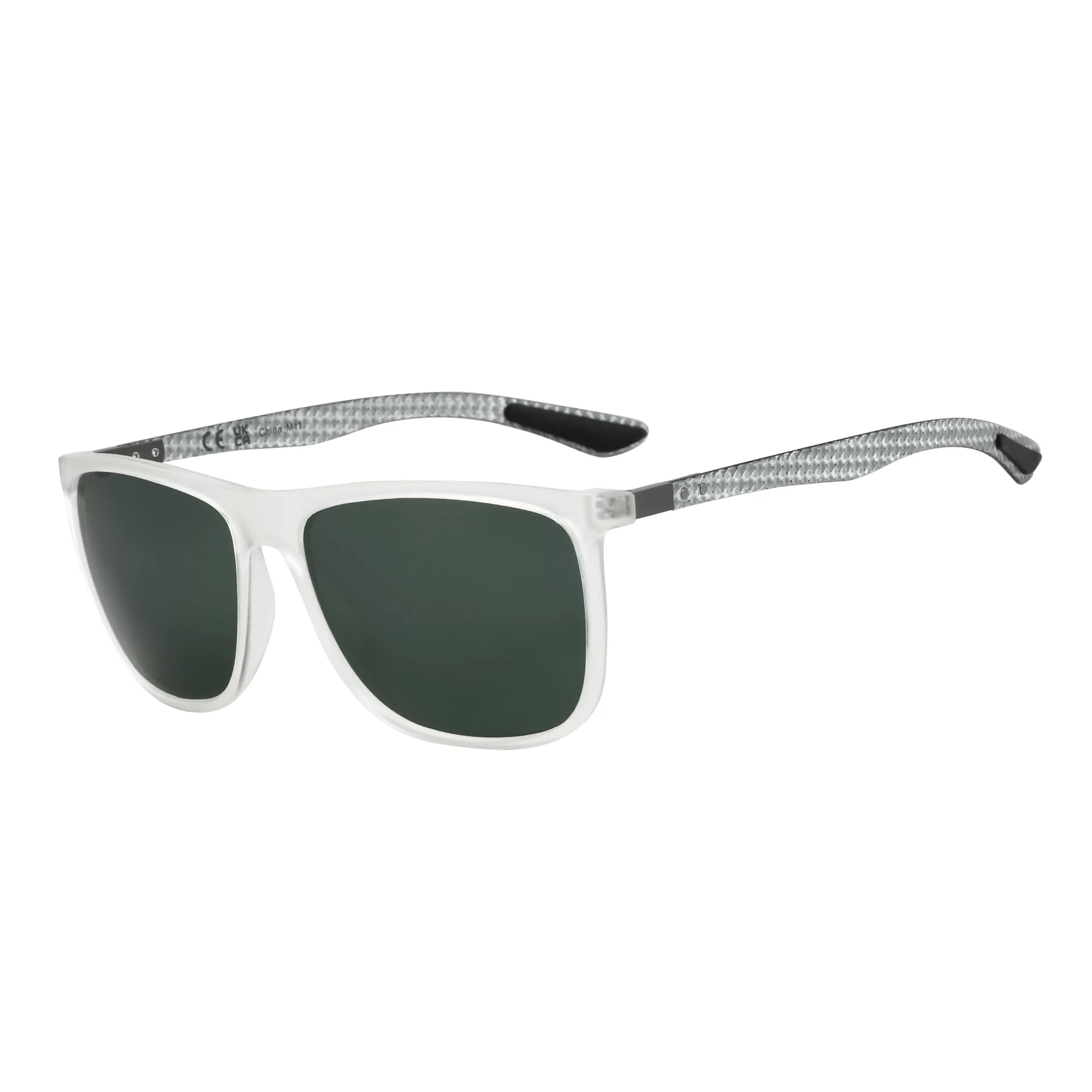 ZENOTTIC Polarisierte Sonnenbrille Herren Kohlefaser Bügel Quadratische Sonnenbrille Fahren Angeln Golf Sport UV400 Schutz