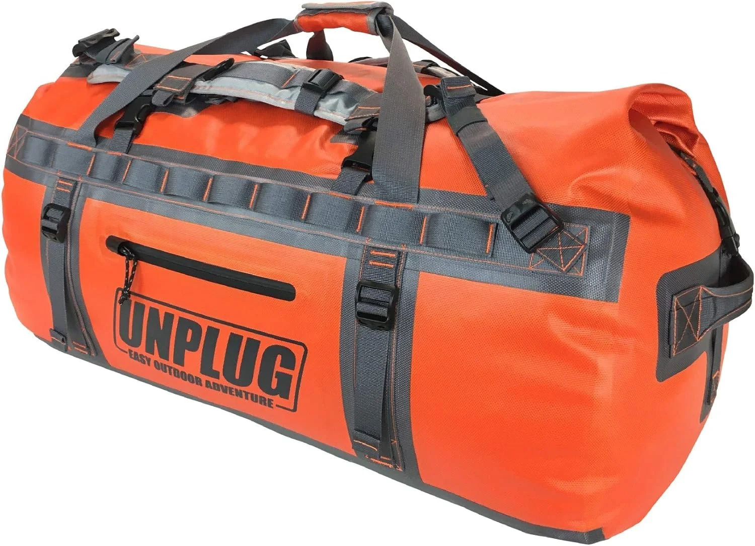 Unplug Ultimate Adventure Bag | 1680D strapazierfähige wasserdichte Seesack | wasserdichte Seesack für Camping, Motorrad, Trockentasche, Jagdtasche, Abenteuer-Sporttasche, wasserdichte Tasche