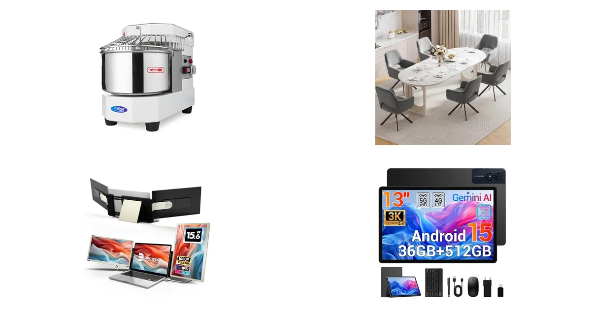 Heißeste Deals des Tages am 30.06.2026: Maxima Teigkneter 8 l und Drehstuhl mit 57% Rabatt