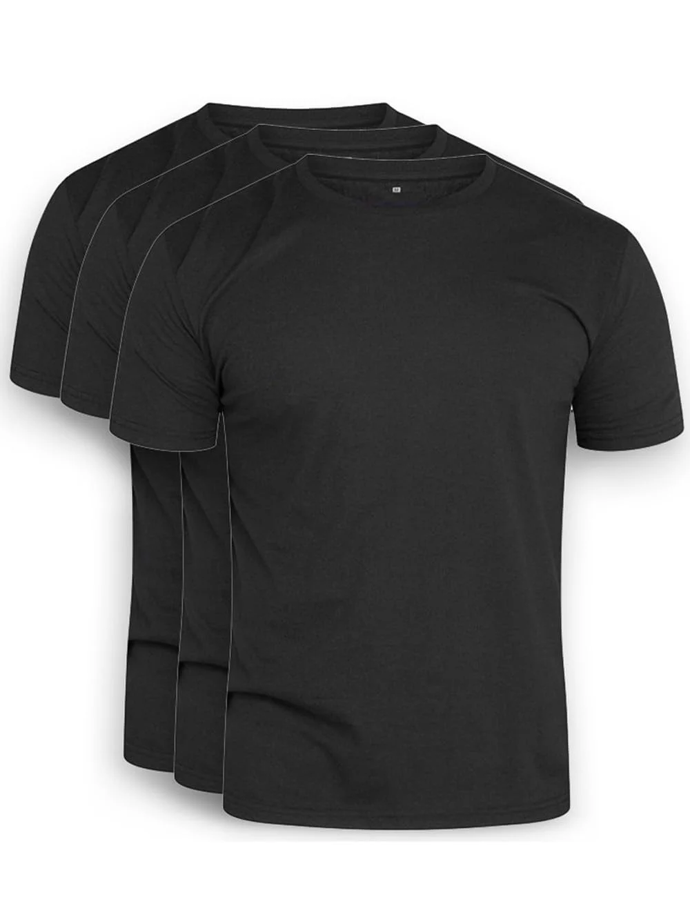 DAILY COTTON Herren 1er 3er 4er Packung T-Shirts mit Rundhalsausschnitt Set Rundhals einfarbig S M L XL XXL