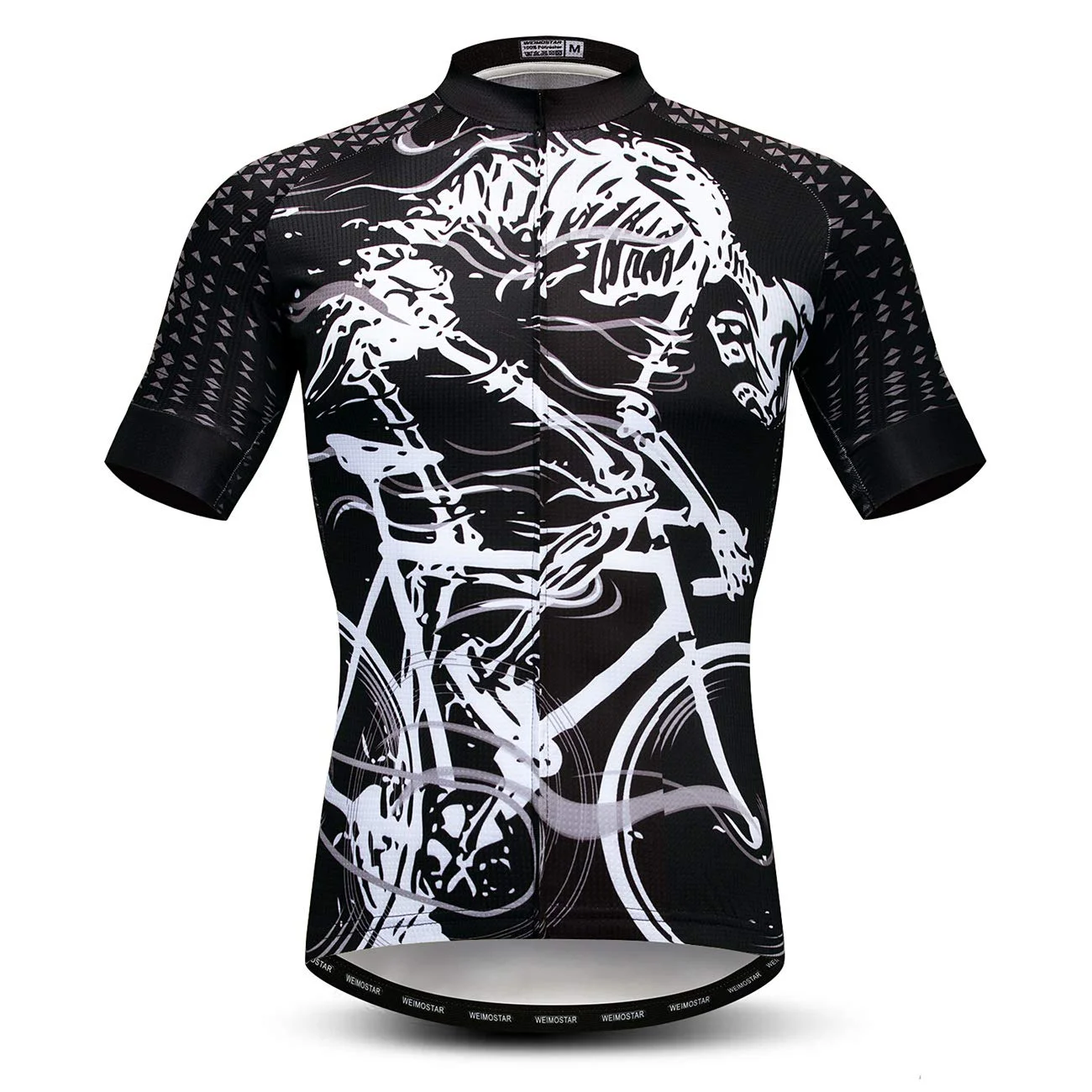 JPOJPO Fahrradtrikot für Herren, Mountainbike-Trikot, Sommer, kurzärmelig, atmungsaktiv, schnell trocknend