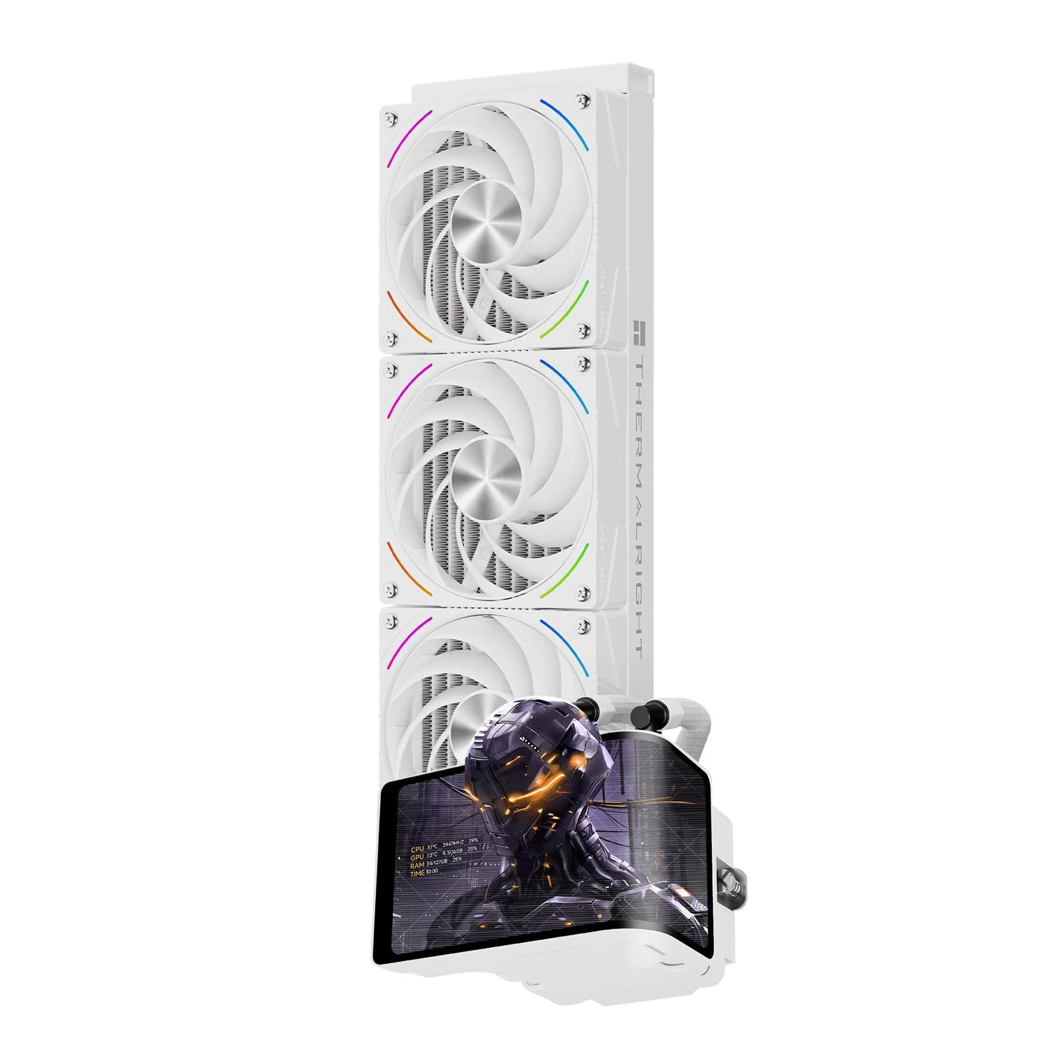 Thermalright TR Wonder Vision 360 TURBO ARGB Weiß CPU-Wasserkühler-3000RPM,60HZ gebogener Bildschirm mit 2400x1080-Auflösung,für AM5,Intel LGA1851/1700,6,67in 3D-Bildschirm-Hochleistungspumpe