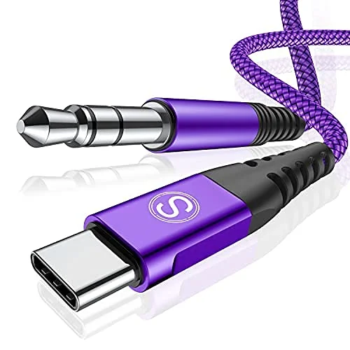 sweguard USB C Aux Kabel 1.2M,USB Type C auf 3.5mm Klinke Audio Aux Kabel Kompatibel für iPhone 17 16 15 Pro/Max/Plus, Samsung S25/S24/S23/S22/21/20 Ultra,Huawei,iPad,Pixel,Auto-Lautsprecher,Kopfhörer