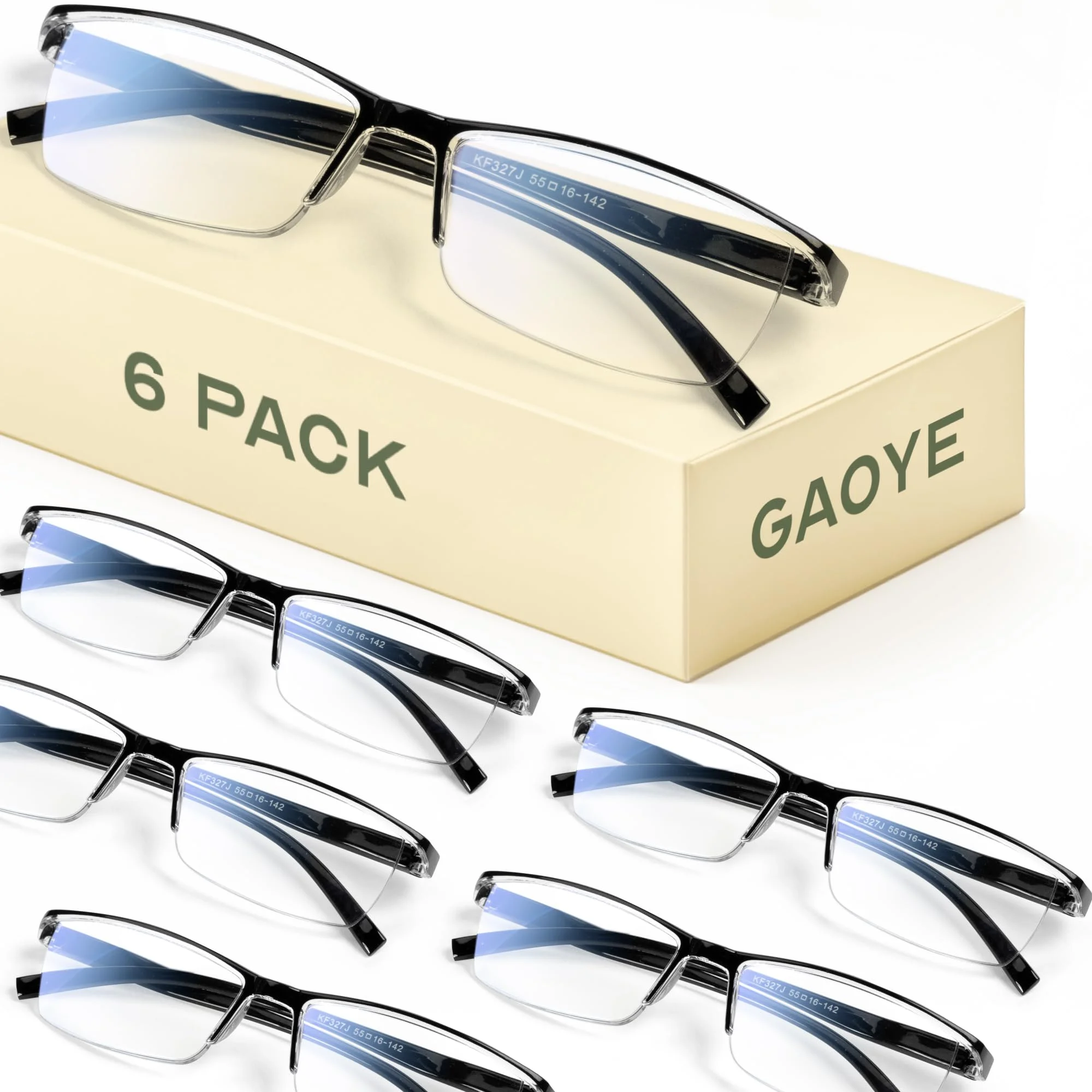 Gaoye 6 Pack pack Lesebrillen herren/damen mit blaulichtfilter Augenoptik Brille Lesehilfe für Herren Damen