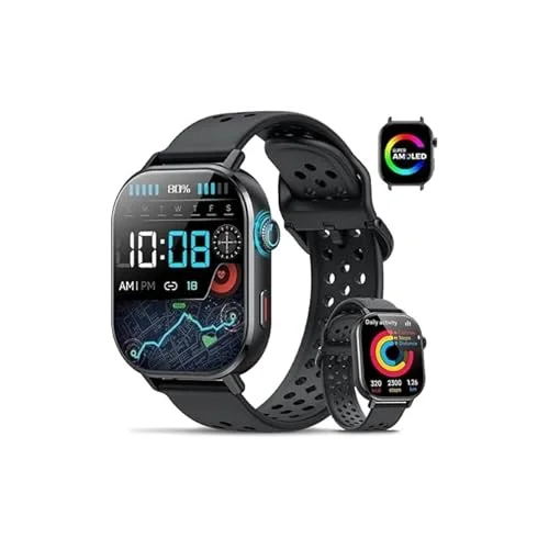 Donerton Militär Smartwatch Herren mit GPS, 2.06'' AMOLED Display Smart Watch mit Telefonfunktion, Fitnessuhr für Outdoor