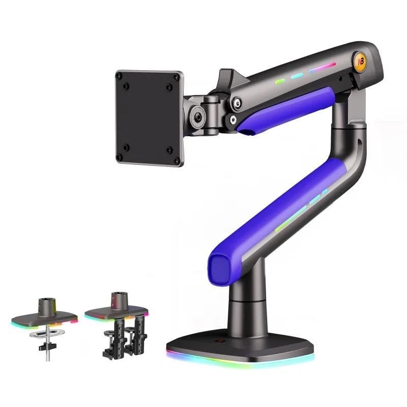 NB Ergonomic Heavy Duty Monitor Halterung for Ultrabreit Bildschirme bis zu 60 Zoll, Schwerlast Monitorarm 32 34 49 Zoll Bildschirmständer Ladung bis zu 20 kg, VESA 75 & 100 mm