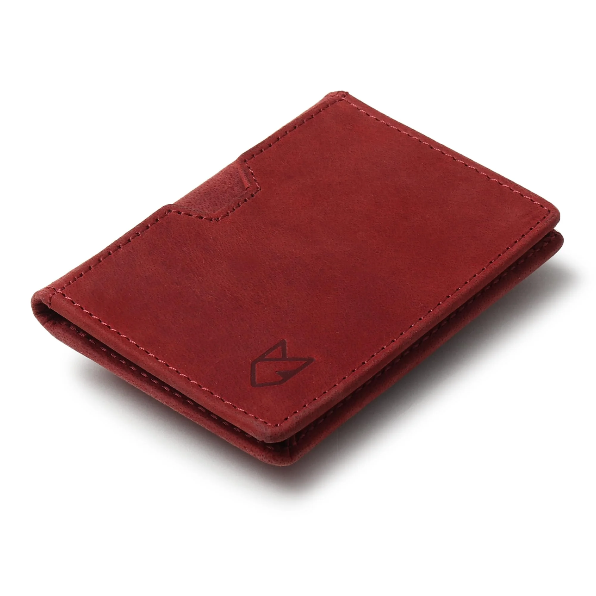FOXHACKLE Leder-Kreditkartenetui für Damen und Herren, dünne Bifold-Geldbörse mit RFID-Blockierung, schmale Vordertasche, minimalistische Geldbörse, kleines Kartenetui