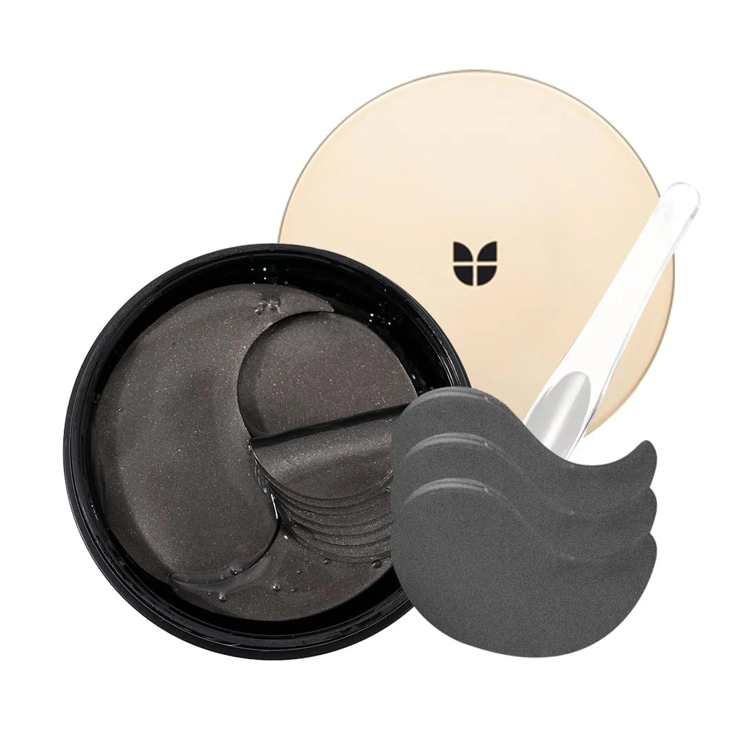 [MIZON] BLACK PEARL EYE PATCHES (x60) Augenpads gegen Augenringe, Schwellungen & Falten – Mit schwarzer Perle, Aktivkohle & Vitamin C – Revitalisierende Augenpflege – Korean Skincare