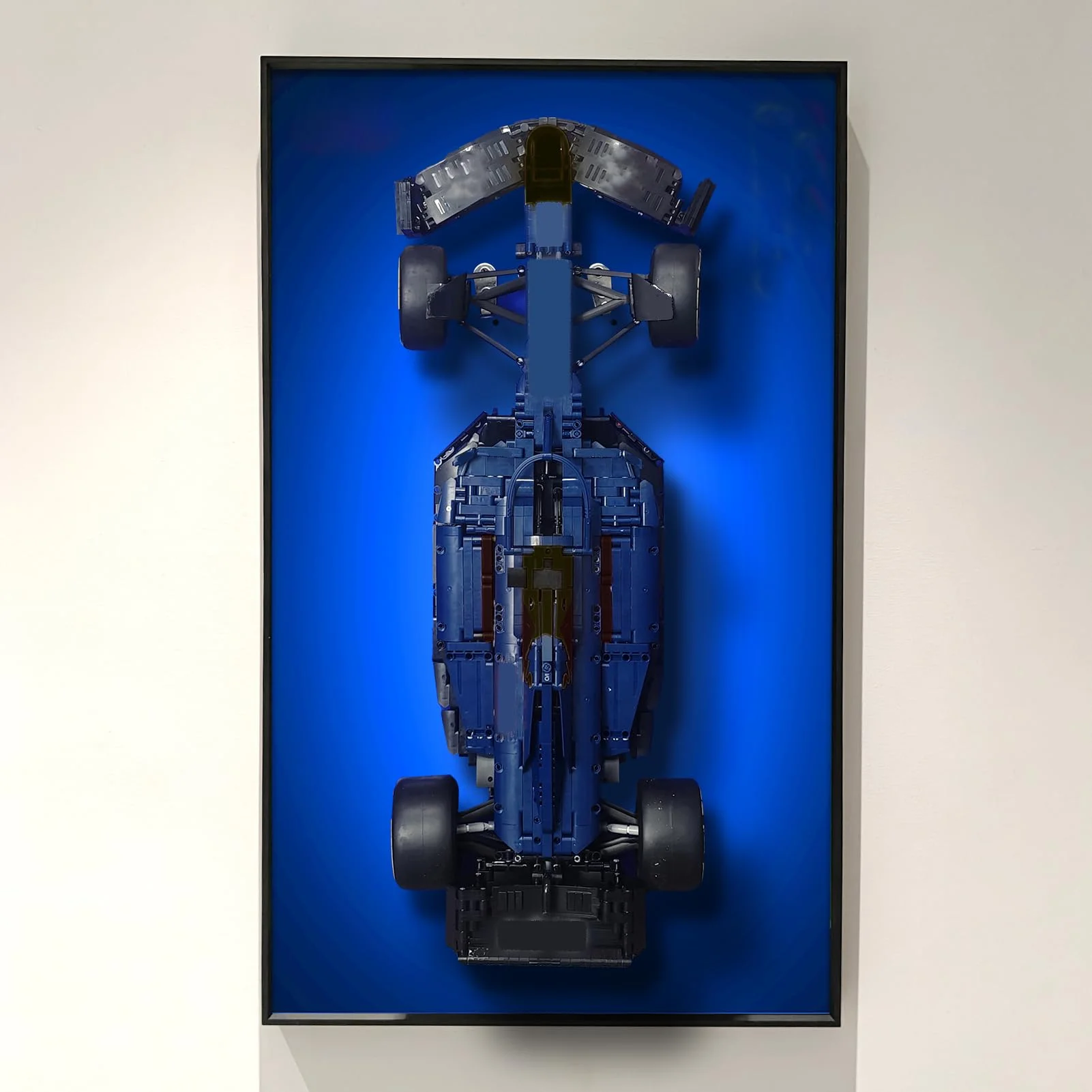 icuanuty Display-Wandplatte für Lego Technic F1 Car 42206 Rennwagen-Wandanhänger, Geschenkideen für Lego-Auto-Wandhalter-Enthusiasten, Größe:75x45cm