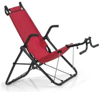 Inversionstrainer Deluxe - Heimtrainer für Rücken, Bauch, Rumpf & Beine - Rot / Schwarz