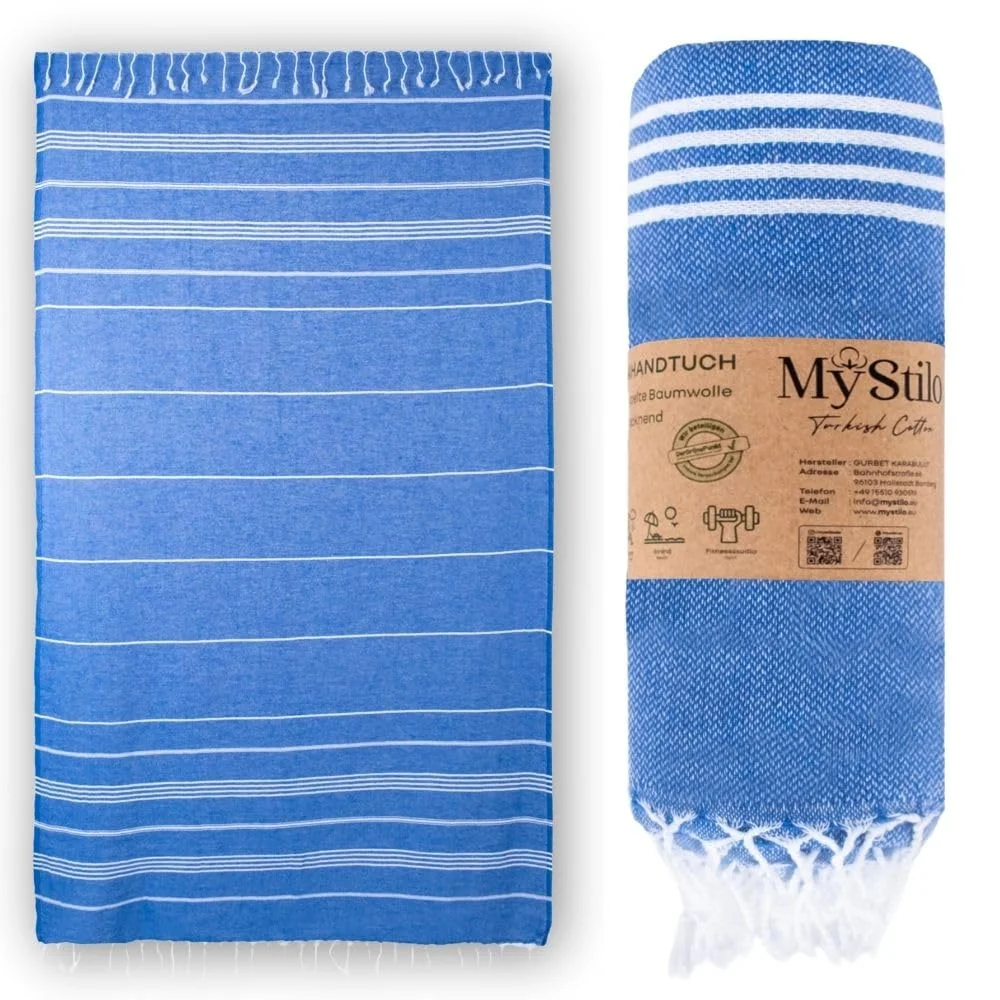 MyStilo® XXL Saunahandtuch Hamamtuch - Großes, Weiches Badetuch 100x200cm, Schnelltrocknend - Premium Strandtuch, Beach Towel, Handtuch für Männer, Frauen, Yoga und Fitness