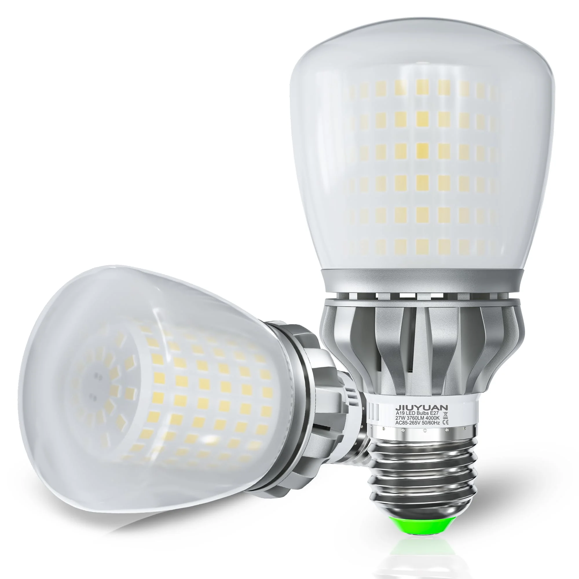 E27 LED Neutralweiss 4000K 3760LM, 27W LED Glühbirne E27 ersatz 250W Glühlampe, Maiskolben Glühbirne Energiesparlampe Birnen Nicht Dimmbar - 2 Stück
