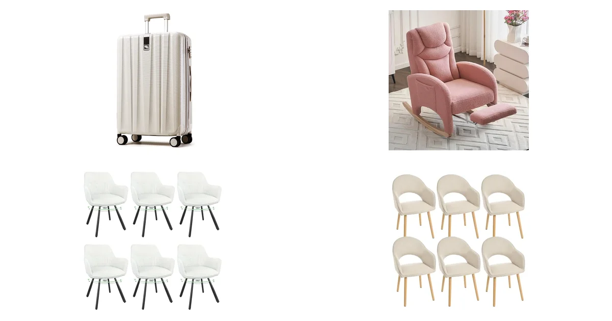 Heißeste Deals des Tages 03.07.2026: Hanke Trolley Koffer DEKKETO Teddy Schaukelstuhl