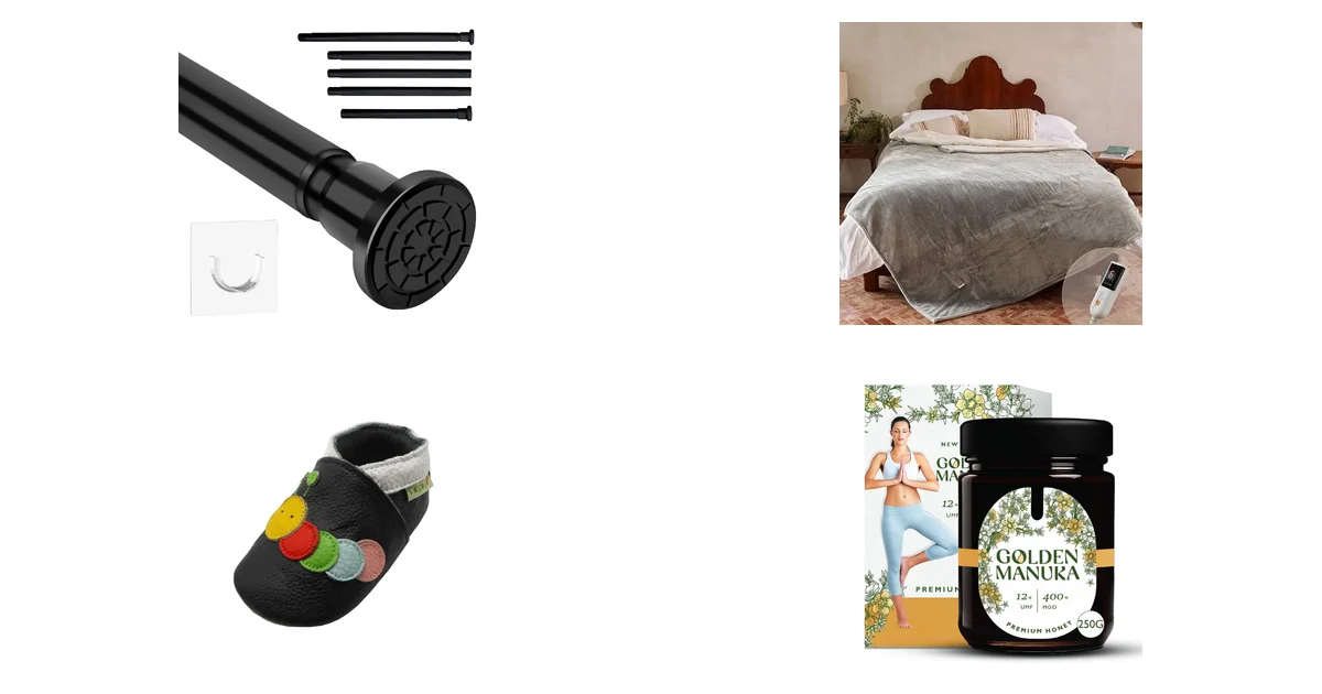 Top-Produkte am Blitz: Klemmvorhangstange ohne Bohren 71-199 cm + GOTCOZY Heizdecke