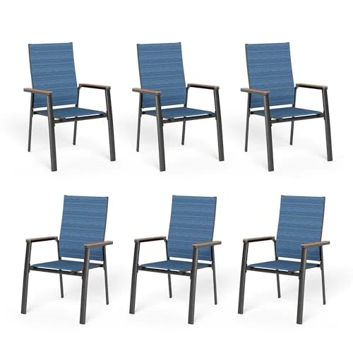 MFSTUDIO Gartenstuhl 2er Set Aluminium