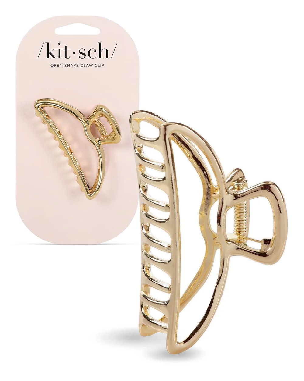 Kitsch Metall Haarklammer für Damen - Langlebige & Elegante Metall Haarspange, Perfekt für Alltag & Besondere Anlässe - Gold, 1 Stück