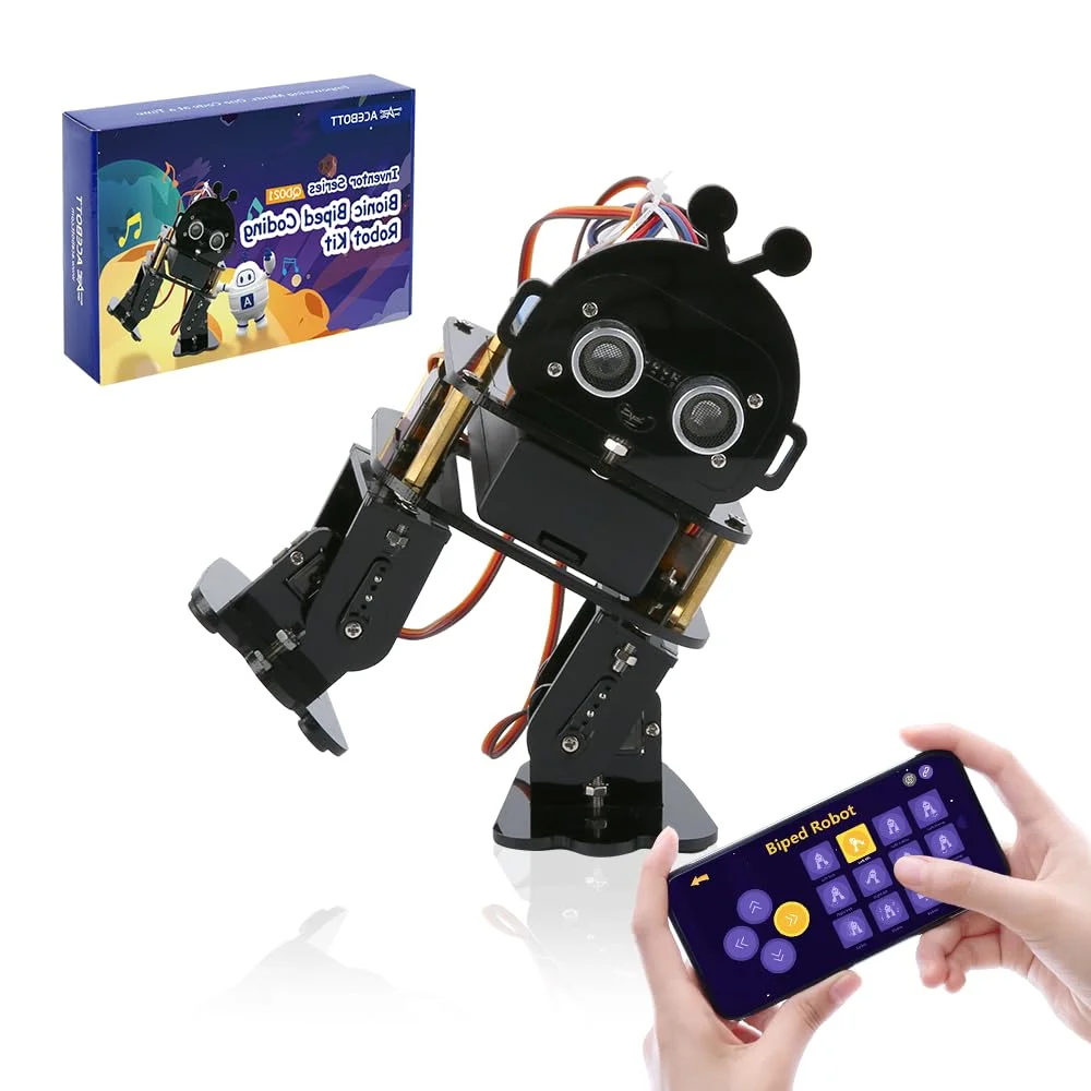 Biped-Roboter-Set, STEM-Spielzeug für Kinder im Alter von 8–12 Jahren, programmierbares Programmier-Bastelset für bionische Robotik für Arduino ESP32, Geburtstagsgeschenk für Jungen, Mädchen, Teenager