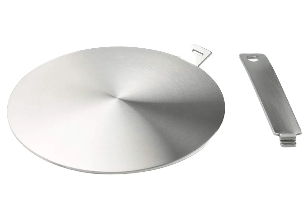 9.45inch Induktions-Adapterplatte Induktionsherd Hitzeverteiler Ringplatte, Induktionsadapter mit teilbarem Griff (24 cm)