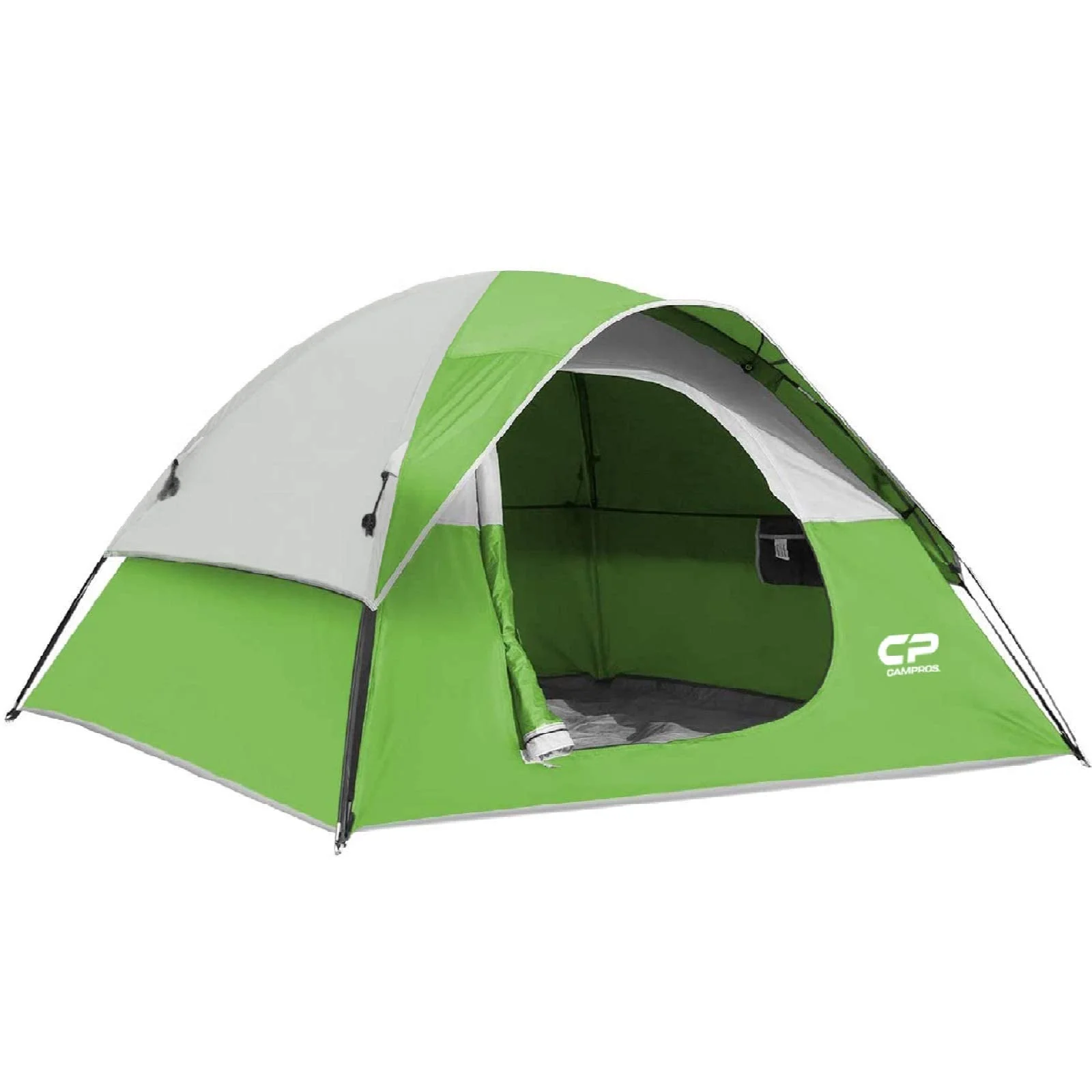 CAMPROS CP Campingzelt 3-4 Personen Wasserdicht, Kuppelzelt mit Moskitonetz & Belüftung, Familienzelt mit Schnellaufbau, Leichtes Outdoor Zelt für Camping Festival Trekking