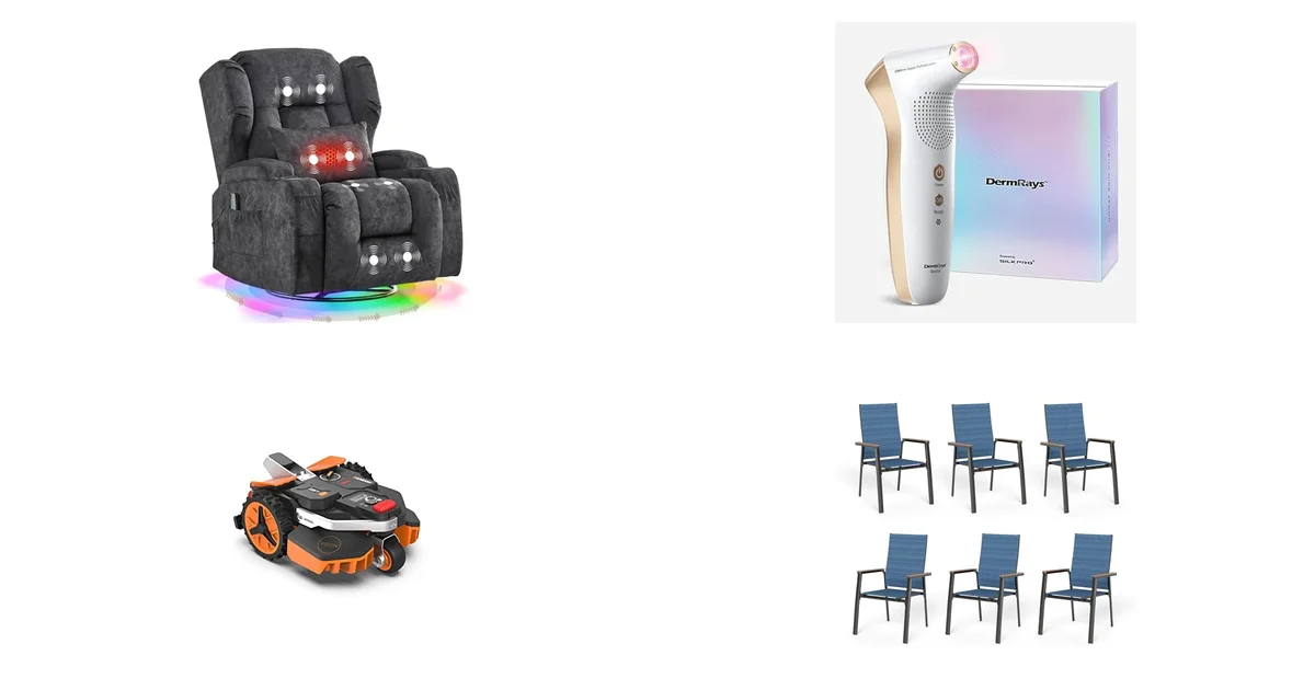 Amazon-Heißeste Deals des Tages 04.07.2026: Tcgbkaf Sesselliege & DermRays Lasergerät