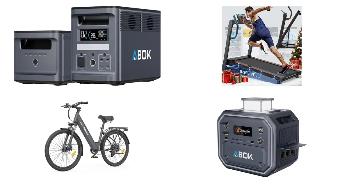 Neu heute auf Amazon: ABOK Ark2000 Powerstation LiFePO4 4,6kWh + Profi Laufband 04.07.2026