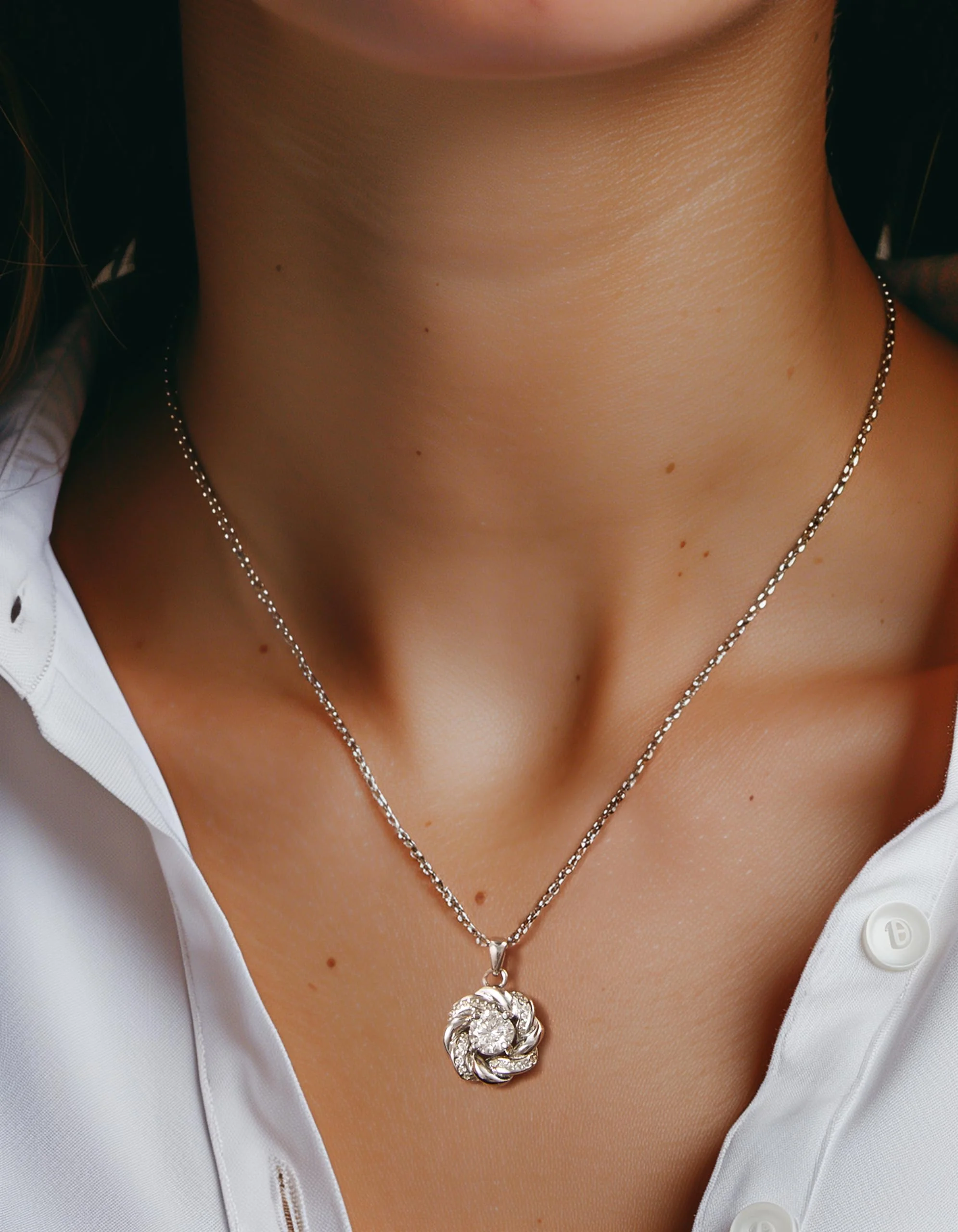 MomentWish Silberkette Damen 925 mit Anhänger, 1 Karat Moissanite Halskette Damen Kette Silber Diamant Schmuck mit Geschenkbox Gra Zertifikat für Frauen Freundin