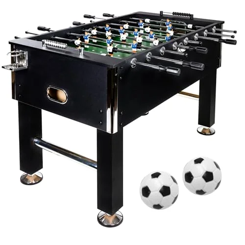 GAMES PLANET Kickertisch Leeds in 6 Farben, Tischfußball, Tischkicker, inkl. 4 Bälle + 2 Getränkehalter, ca. 60kg