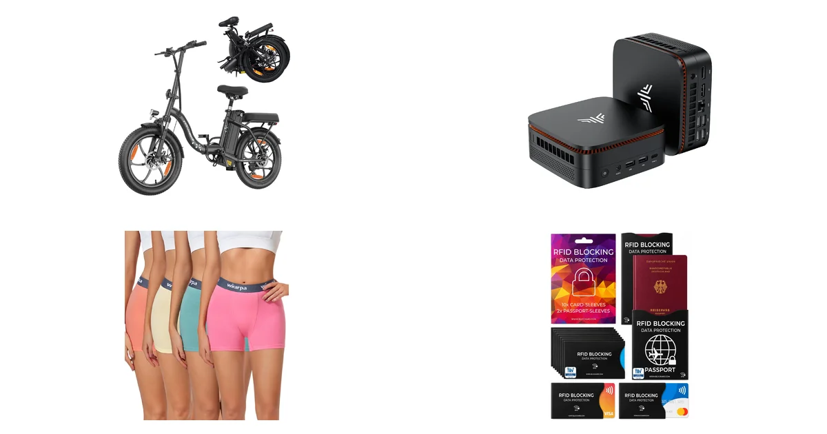 Top-Produkte: CHEEVALRY Faltbares E-Bike 20 Zoll 250W + NiPoGi Mini PC Ryzen 3300U