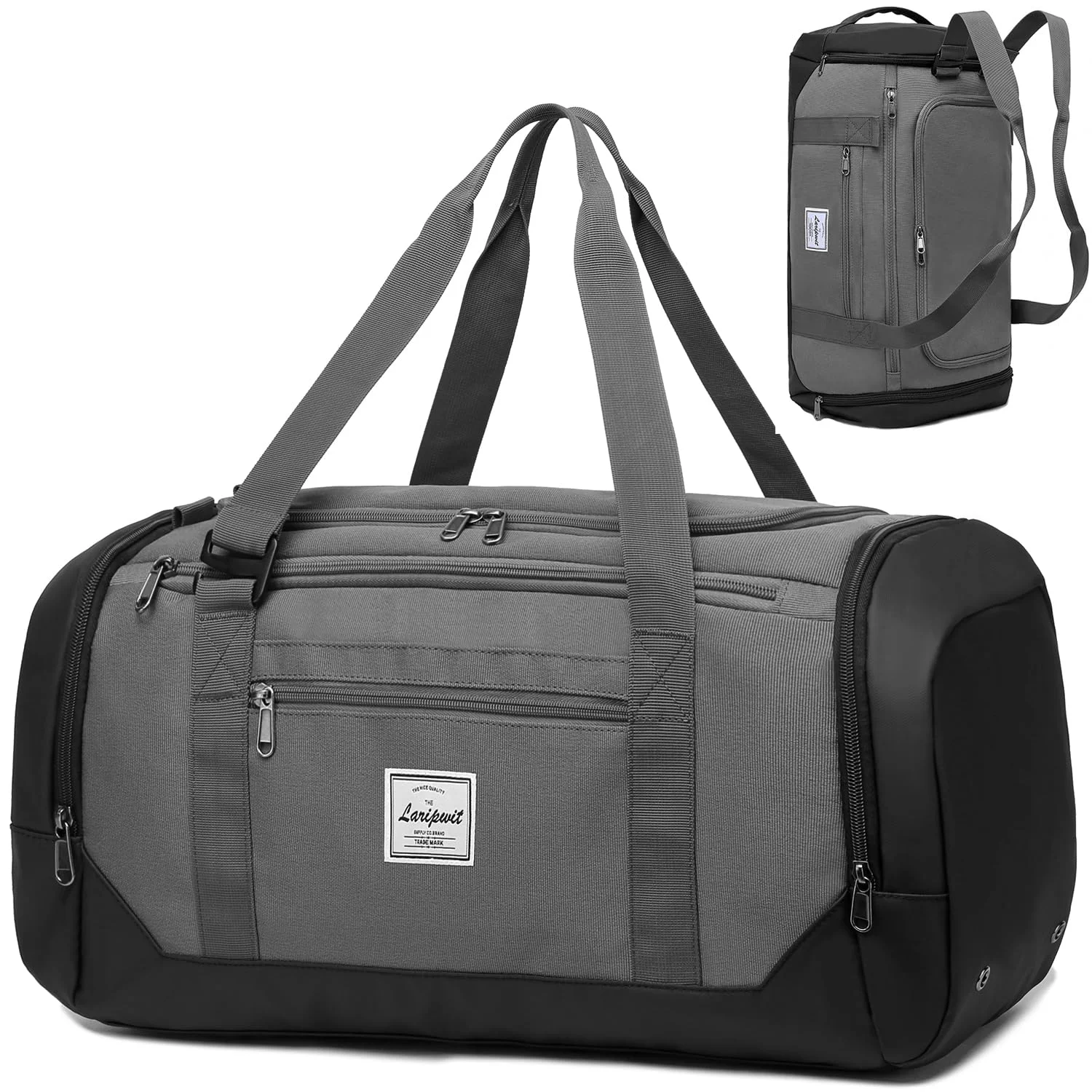 Laripwit Sporttasche Herren, 40L Reisetasche Rucksack Trainingstasche, Sport Gym Fitness Tasche Rucksack Damen