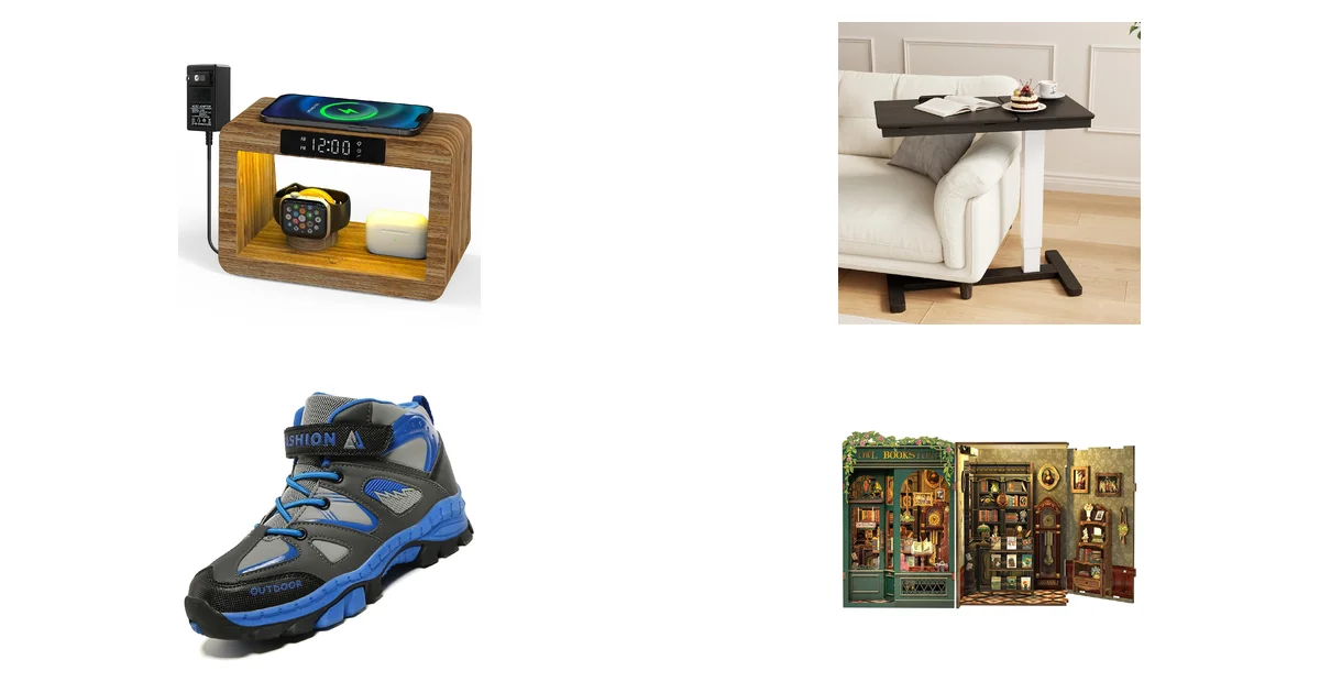 Amazon Blitzangebote 06.07.2026: kabellose 5-in-1-Ladestation und Massivholz-Beistelltisch