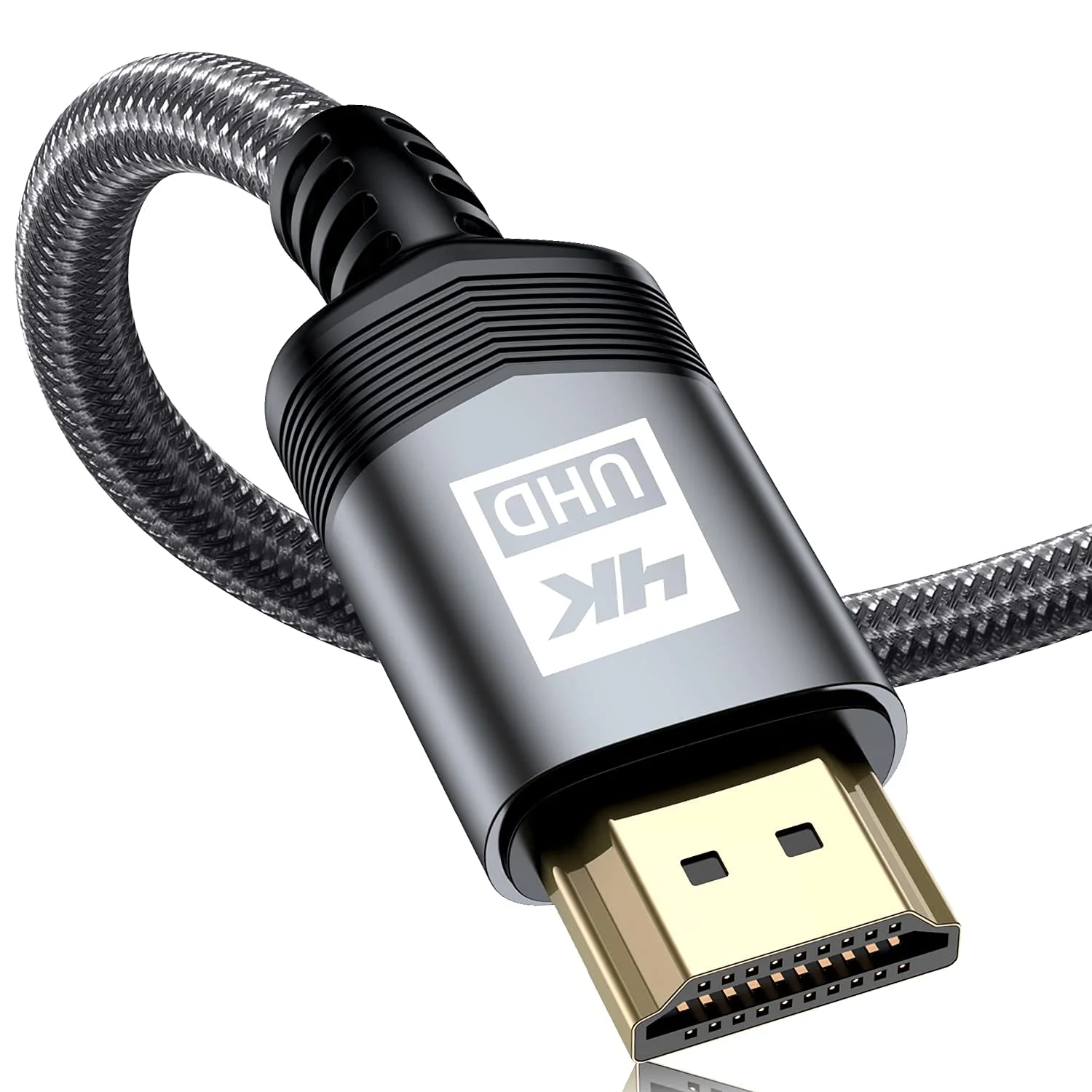 sweguard 4K HDMI Kabel 10Meter, HDMI 2.0 auf HDMI Kabel 4K@60Hz 18Gbps Nylon Geflechtkabel, vergoldete Anschlüsse mit Ethernet/Audio Rückkanal, kompatibel Video 4K UHD 2160p,HD 1080p, Xbox PS4 (GRAU)