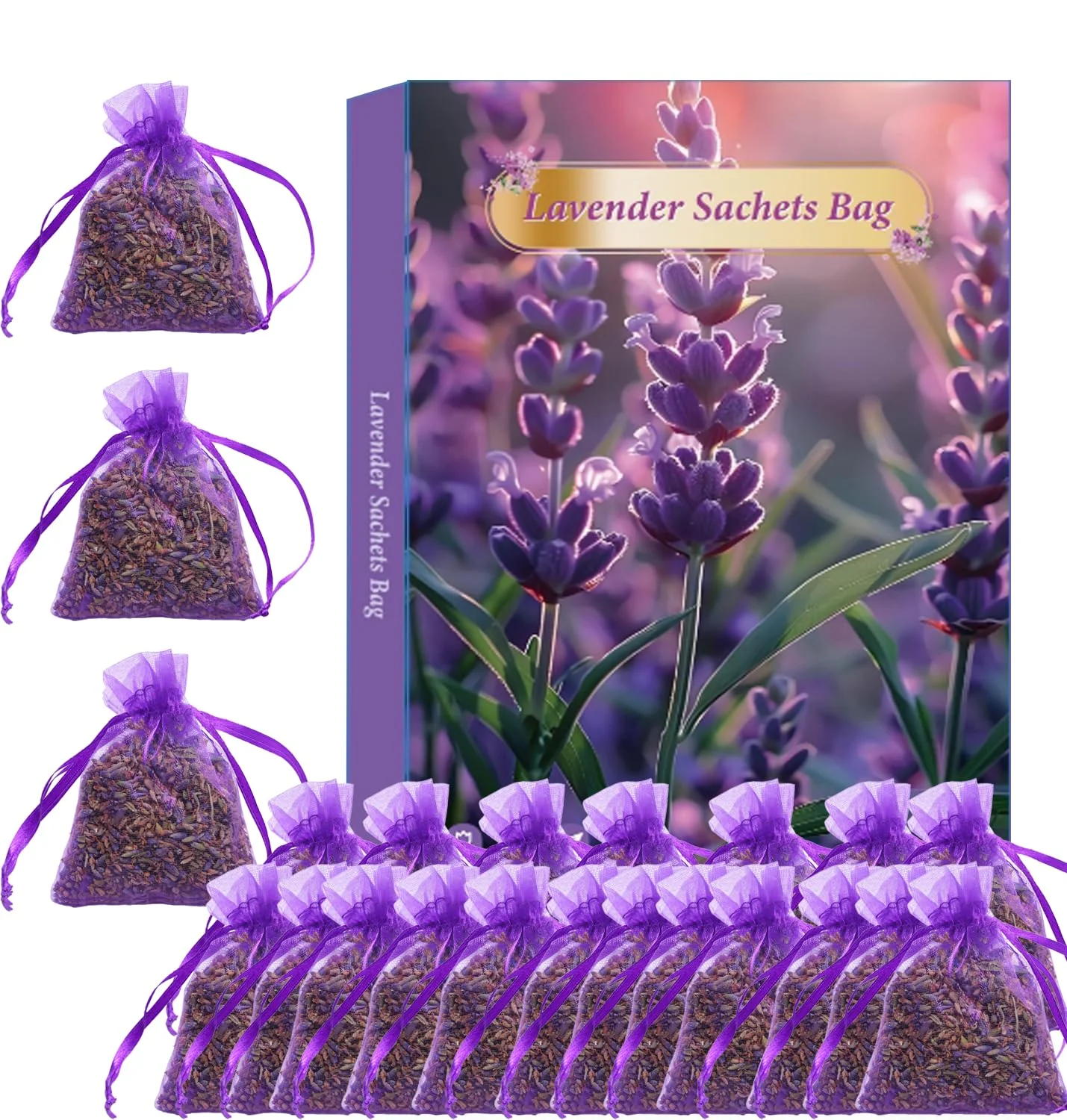 20 Stück Lavendel Duftsäckchen für Kleiderschränke, Lavendelsäckchen mit duftendem Lavendel als Duftsäckchen Echter Getrocknetem Lavendelsäckchen, Kleidermotten Bekämpfen, Mottenschutz für Schrank