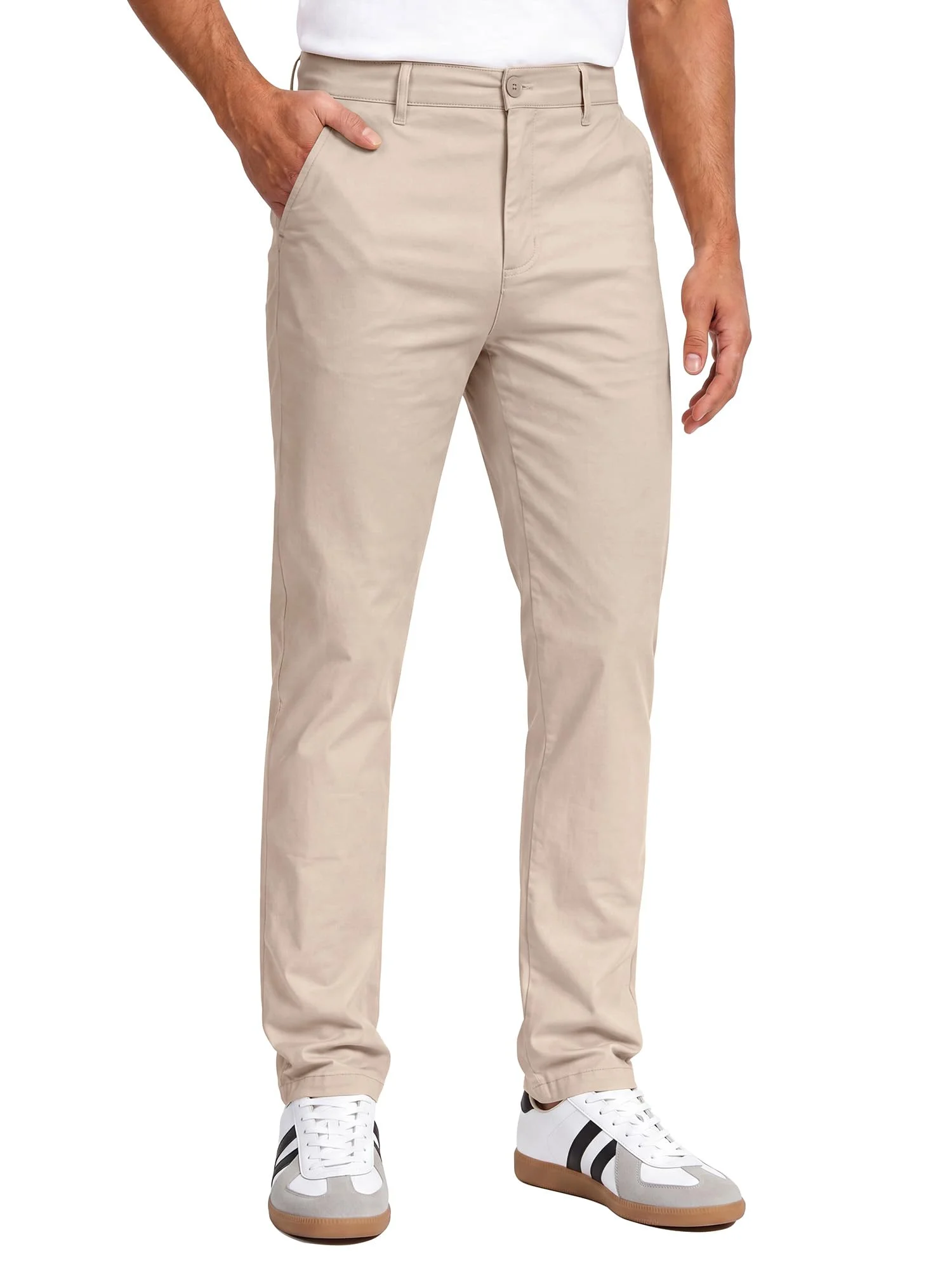YYIDATON Herren Performance Chino Pants Baumwolle Stilvolle Stoffhose Chinohose Bequeme Freizeit Business Hose für Männer