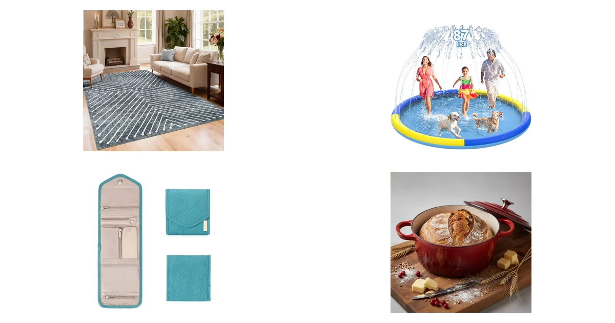 LuxFocus 140x200 cm Waschbarer Teppich Wohnzimmer CACSPS 221 cm rutschfestes Spritzpad am