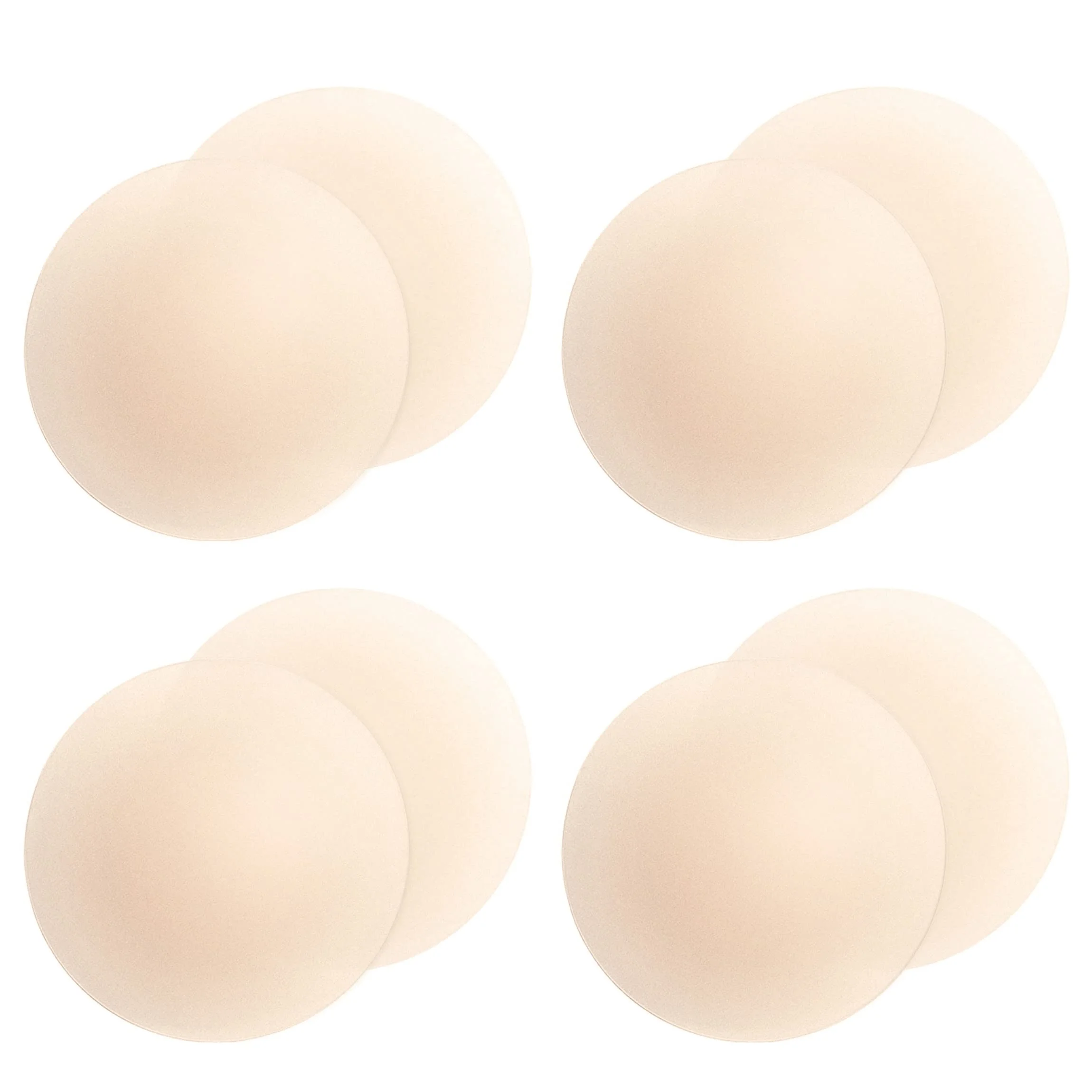 Gmumu® Ultra Dünne Damen Nippel Covers Wiederverwendbar und Selbstklebende Nippel Abdeckungen aus Silikon Aufkleber Nippelabdeckungen - Rund, 8cm