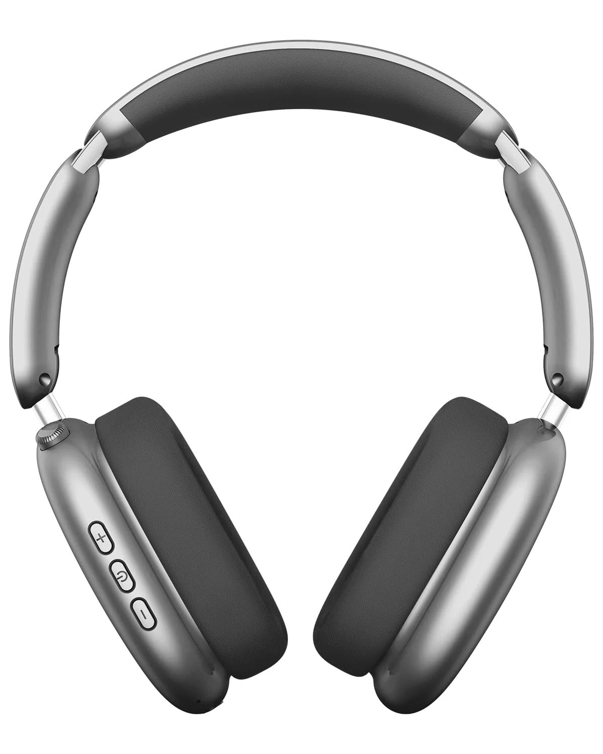 Wentronic Y02 Aktive Noise Cancelling Kopfhörer,60 Std.5 EQ-Musikmodi,Hi-Res-Audio,Tiefe Bässe,faltbares kabelloses Over-Ear-Bluetooth 5.4-Headset,atmungsaktive Leder-Ohrpolster (grau)